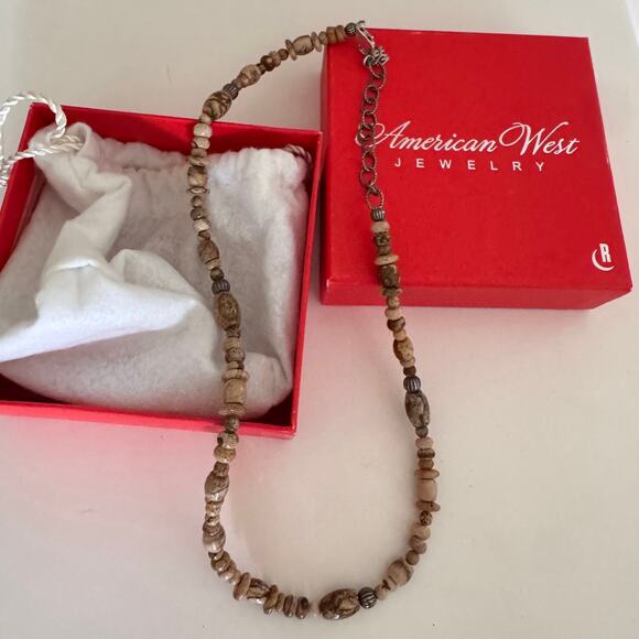Carolyn Pollack Jewelry - Carolyn Pollack American West 925 Sterling Jasper Beaded Necklace New